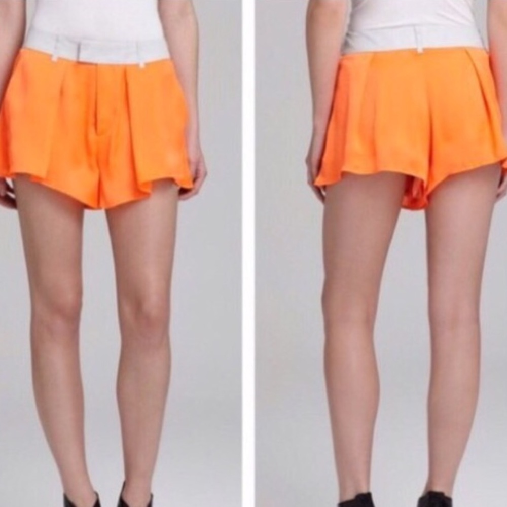 Helmut Lang Neon Orange Shorts